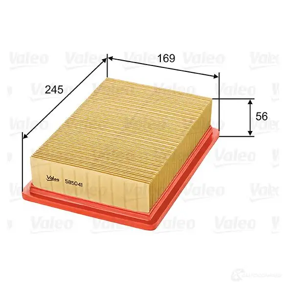Воздушный фильтр VALEO WL QR4R9 585041 231986 3276425850415 - Изображение 1