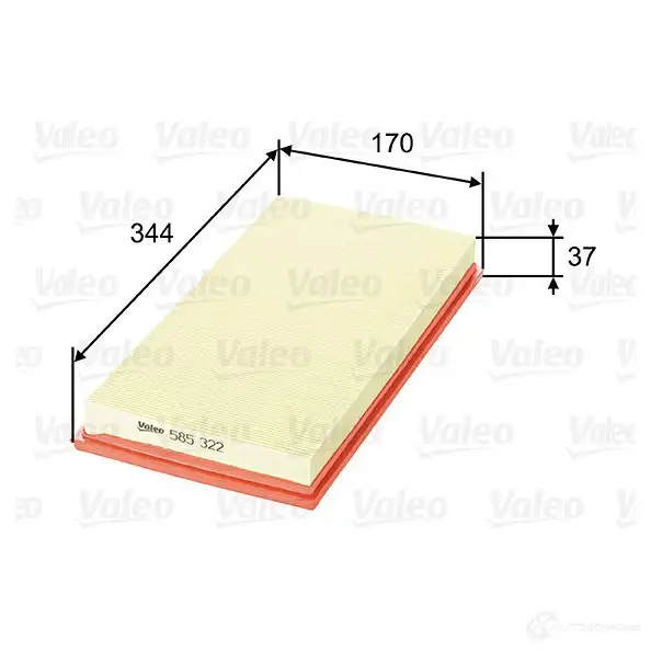 Воздушный фильтр VALEO F E0OA7 585322 3276425853225 1206048420 - Изображение 1