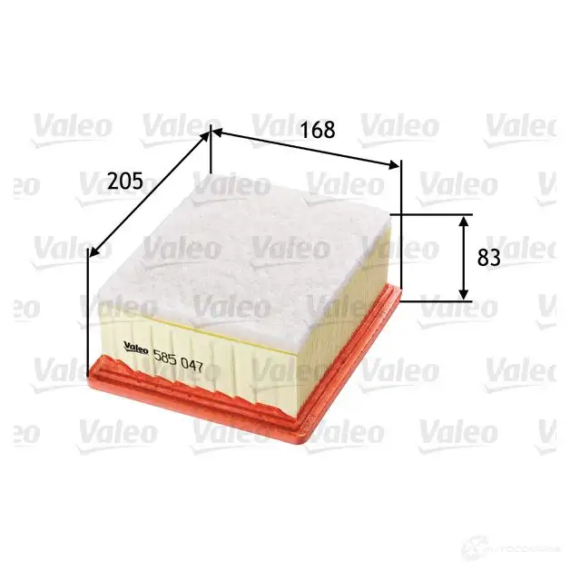 Воздушный фильтр VALEO W6DU K 231990 3276425850477 585047 - Изображение 1