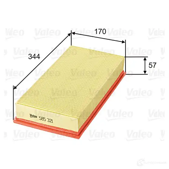 Воздушный фильтр VALEO 1206048408 WQ7J 59N 3276425853218 585321 - Изображение 1