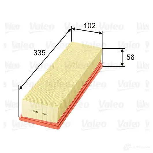 Воздушный фильтр VALEO 585130 3276425851306 1206046356 9OCF3 GD - Изображение 1