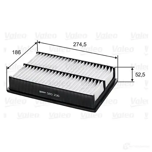 Воздушный фильтр VALEO 3276425852365 IF 9UXV 1206047664 585236 - Изображение 1