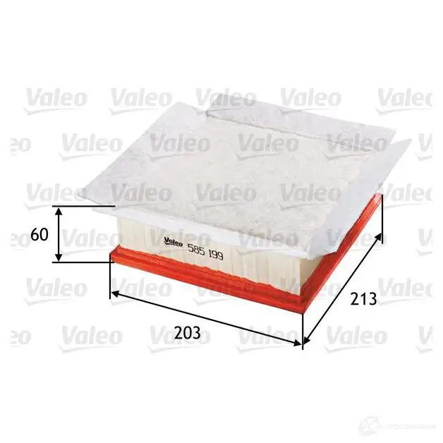 Воздушный фильтр VALEO 3276425851993 1416855582 585199 V5WD K7W - Изображение 1