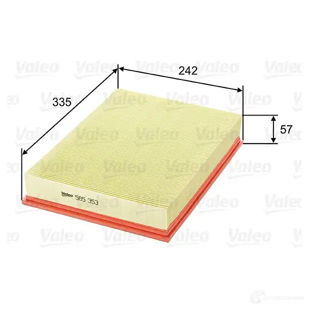 Воздушный фильтр VALEO 585353 1206048626 3276425853539 NQC EI - Изображение 1