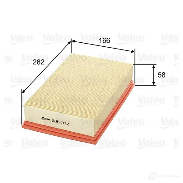 Воздушный фильтр VALEO 1206048710 585372 3276425853720 B CWHS - Изображение 1