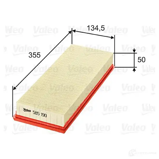 Воздушный фильтр VALEO 3276425851900 AZXFJ R9 232041 585190 - Изображение 1