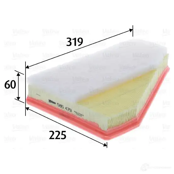 Воздушный фильтр VALEO 3276425854796 MY3EQ PW 585479 1424235969 - Изображение 1