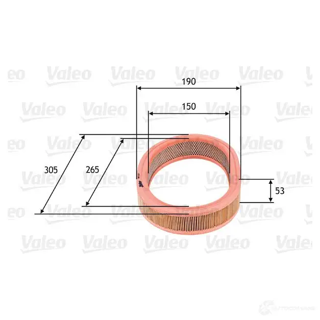 Воздушный фильтр VALEO GHU TJ 585627 232073 3276425856271 - Изображение 1