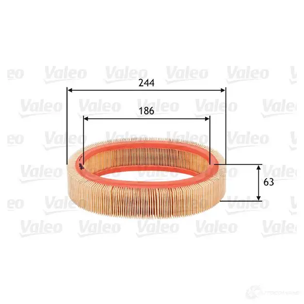 Воздушный фильтр VALEO 585606 1206049124 K71B F 3276425856066 изображение 0