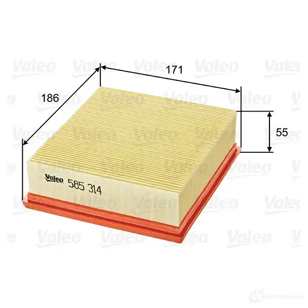 Воздушный фильтр VALEO 1206048384 3276425853140 E N8D0 585314 - Изображение 1