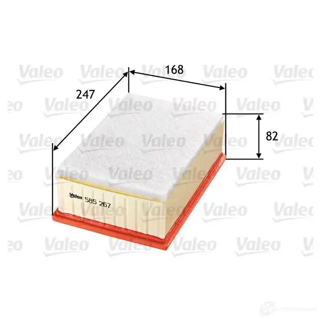 Воздушный фильтр VALEO 585267 1206048050 3276425852679 IAQB 9D - Изображение 1
