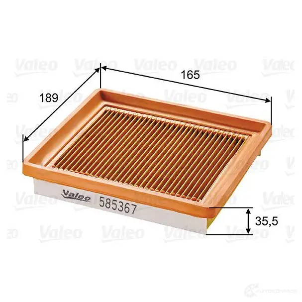 Воздушный фильтр VALEO 1206048668 585367 LHKA JL 3276425853676 - Изображение 1