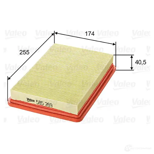 Воздушный фильтр VALEO 3276425852693 S ORHV2Y 585269 1206048078 - Изображение 1