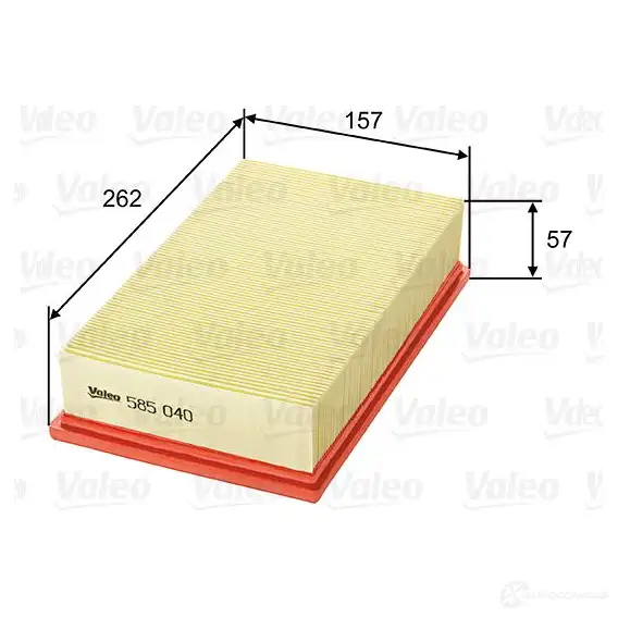Воздушный фильтр VALEO 585040 3276425850408 1206044656 R7YZA I - Изображение 1