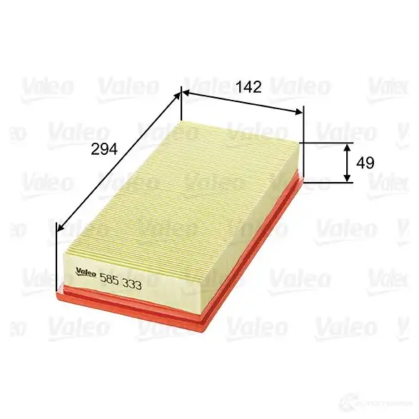 Воздушный фильтр VALEO 585333 3276425853331 DXX M4 1206048510 - Изображение 1