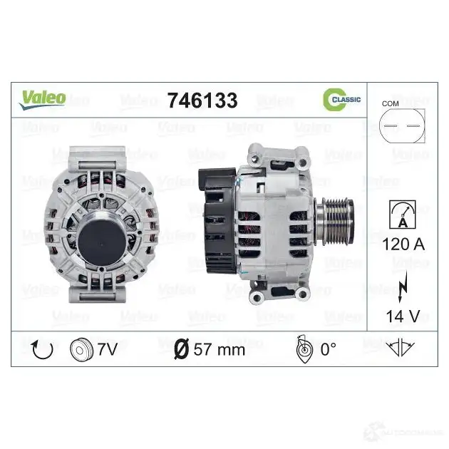 Генератор VALEO 746133 1206146952 3276427461336 YR V3V81 изображение 0