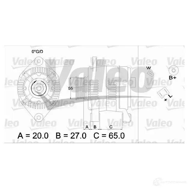 Генератор VALEO A13VI13 226027 436463 25413 59 - Изображение 1