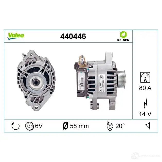 Генератор VALEO 3276424404466 227794 E9 SA0HK 440446 изображение 3