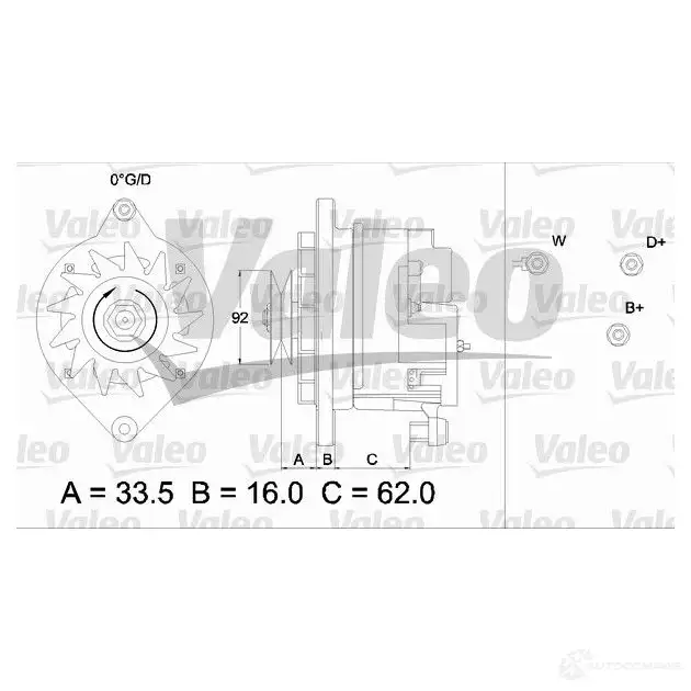 Генератор VALEO OXFEC 436237 9 AR2951L 225868 изображение 0