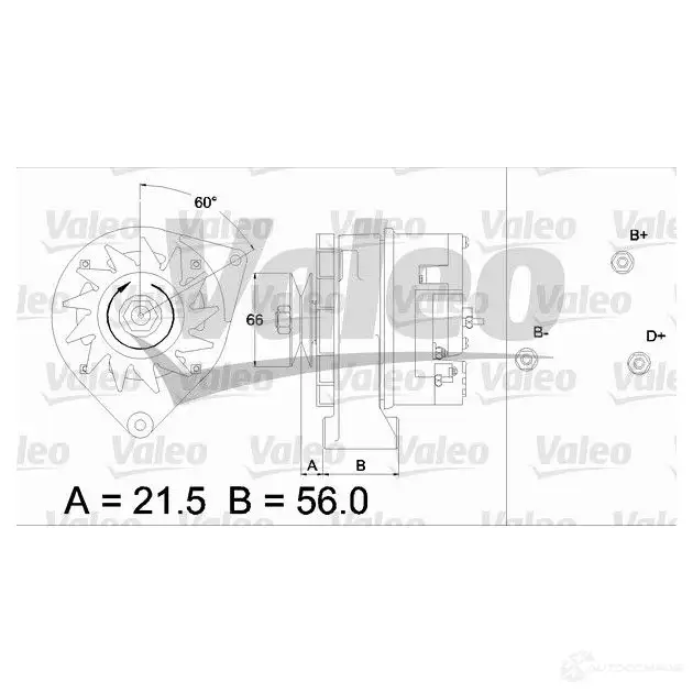 Генератор VALEO 9A R2638P 9AR2755P 225908 436287 изображение 0