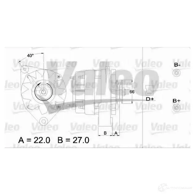 Генератор VALEO 7533A 225641 753 3 433382 изображение 1