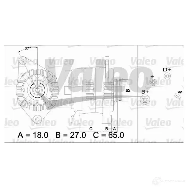 Генератор VALEO 436468 2 541604 A11VI30 226031 - Изображение 1