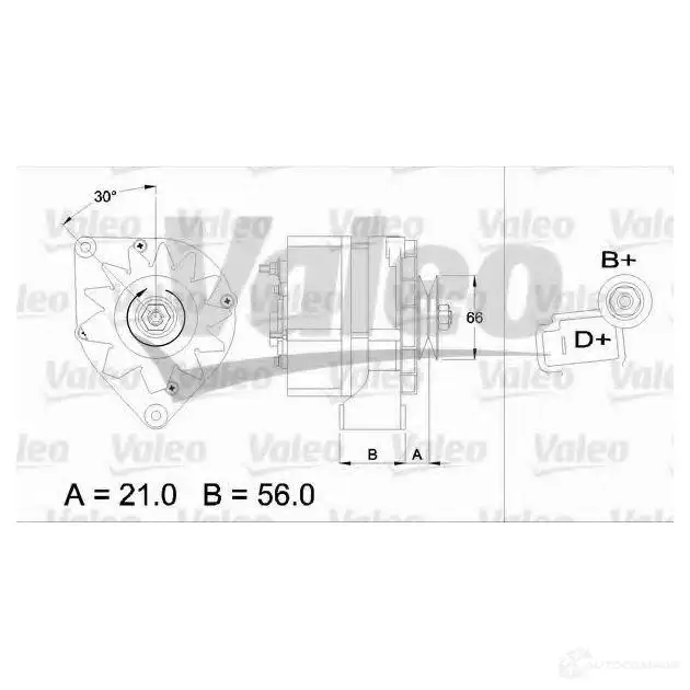 Генератор VALEO 9AR 2988L 9AR5039L 436135 225823 - Изображение 1