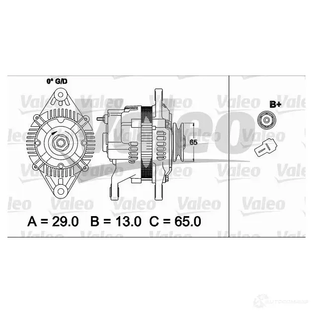 Генератор VALEO 2EA 0495 437490 226536 41JG4U изображение 0