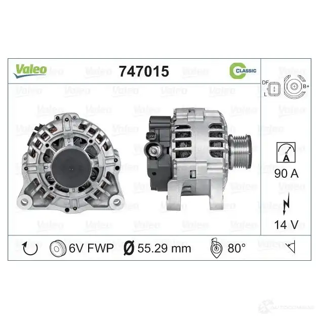 Генератор VALEO 747015 3276427470154 9 MMV9 1206152584 изображение 0