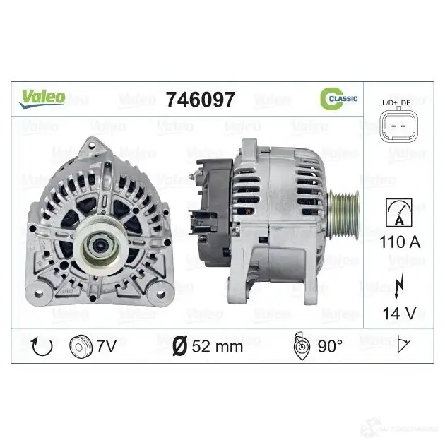 Генератор VALEO 237629 746097 KF23B TG11C0 10