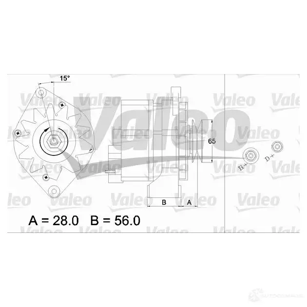 Генератор VALEO 3276424362957 225915 OV1I VF 436295 - Изображение 1
