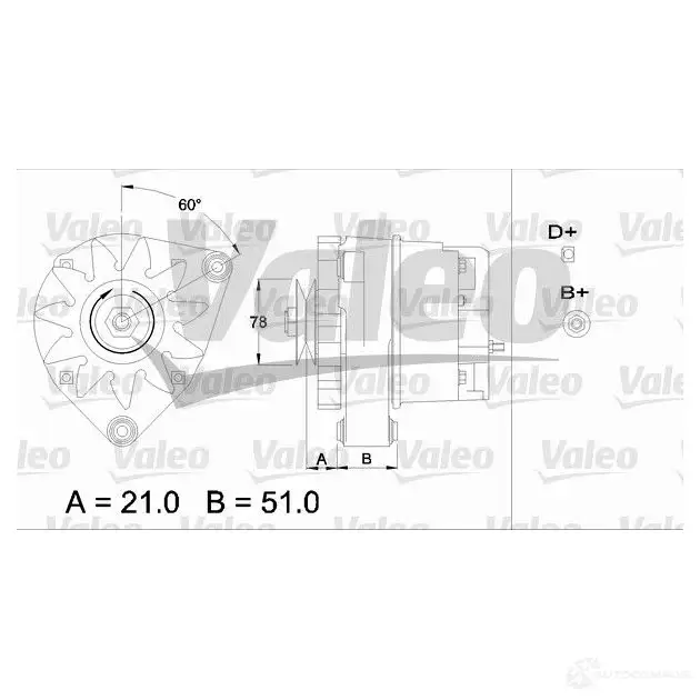 Генератор VALEO 9AR298 4L 9AR5037L 436131 225820 изображение 0