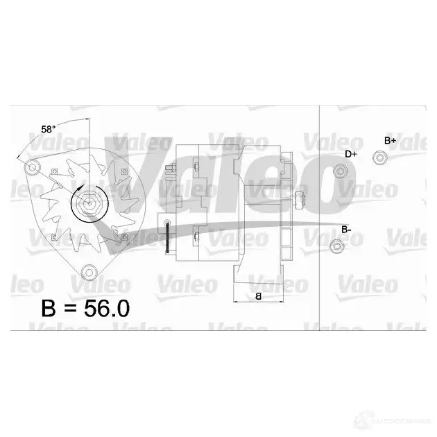 Генератор VALEO 436211 29403 57 225857 9AR2796T изображение 0