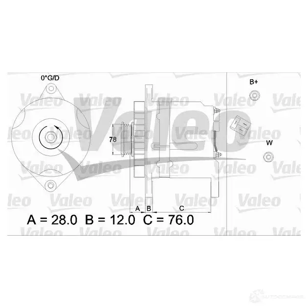 Генератор VALEO 3276424365125 436512 SYX QTBH 226069 - Изображение 1