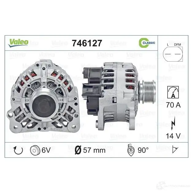 Генератор VALEO 1206146858 6JO1HX 8 3276427461275 746127