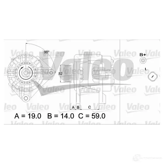 Генератор VALEO 226472 437424 254263 9 SG9B053 - Изображение 1
