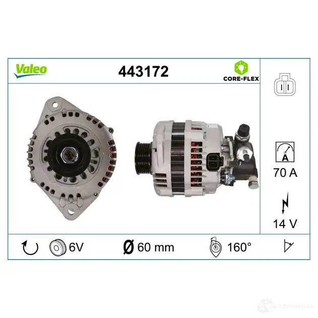 Генератор VALEO 1424242263 443172 3276424431721 9I0BI 89 изображение 3