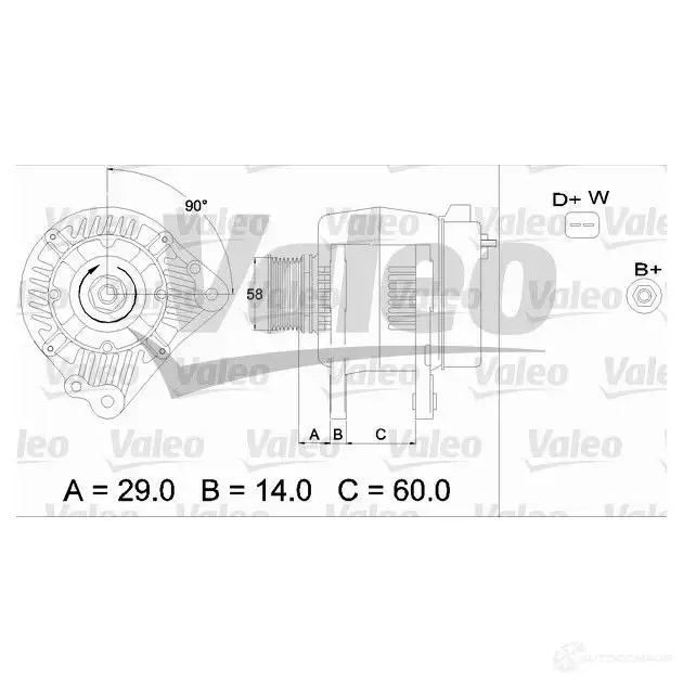 Генератор VALEO 226013 2541816 25414 20 436445 изображение 0