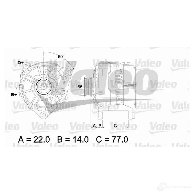 Генератор VALEO 436685 SG9 MA050 JB4GVZ 226193 изображение 0