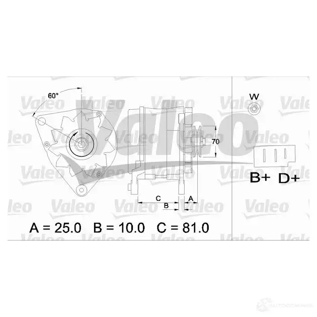 Генератор VALEO 225845 9 AR2630K 436180 3689TGM - Изображение 1