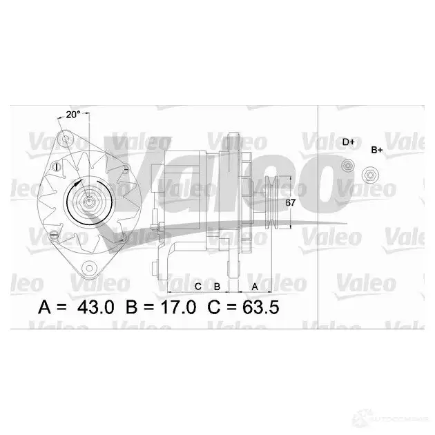 Генератор VALEO 3276424365873 436587 CQ 65T3 226125 изображение 0