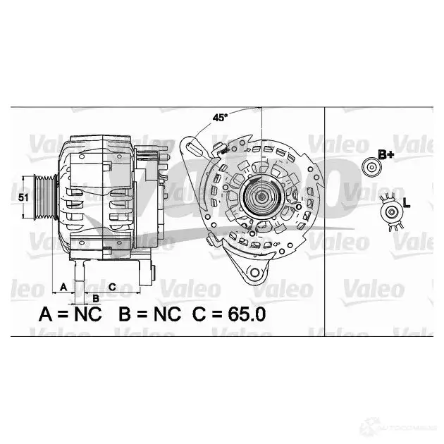 Генератор VALEO 437512 SG9MA209 226558 262519 0 - Изображение 1