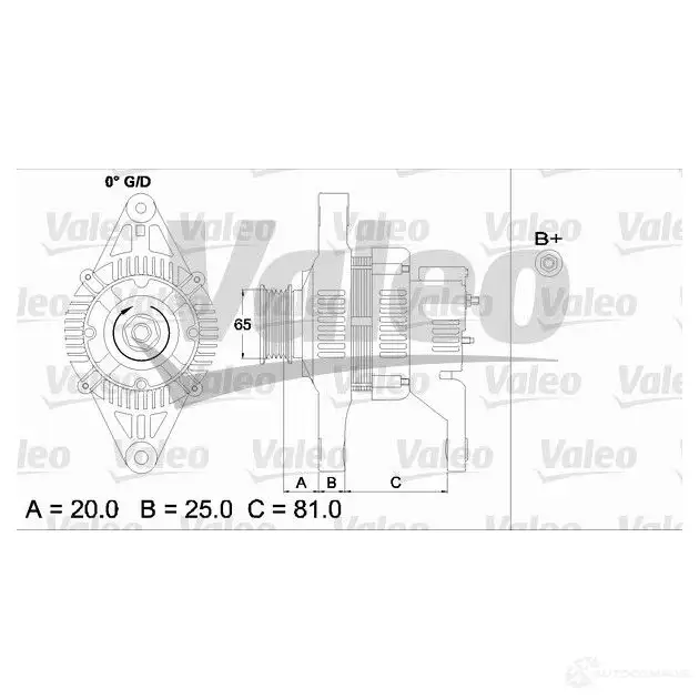 Генератор VALEO 226296 437151 QNC4 Q 3276424371515 изображение 0