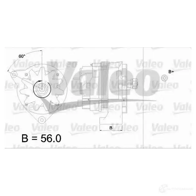 Генератор VALEO 436272 225896 GYK93D U 3276424362728 изображение 0