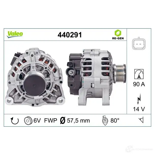 Генератор VALEO 21167356 K0R 59 3276424402912 440291 изображение 3