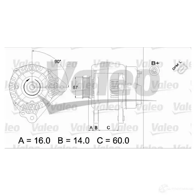 Генератор VALEO 226460 437412 SG 8 SG8B023 изображение 0