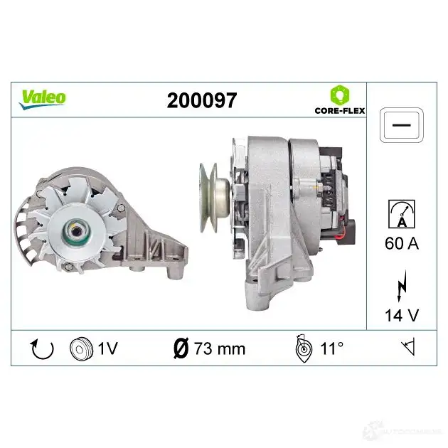Генератор VALEO 200097 V R70LKF 1437851630