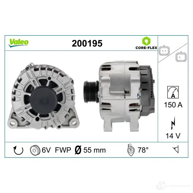Генератор VALEO ZP 4LL3W 1437852539 200195 - Изображение 1