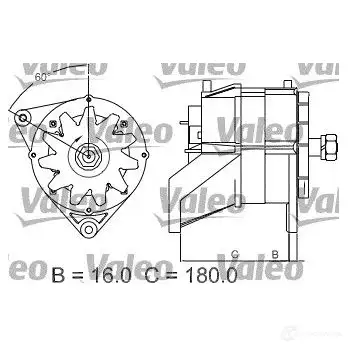 Генератор VALEO 436570 2C W951A 226116 3276424365705 изображение 1