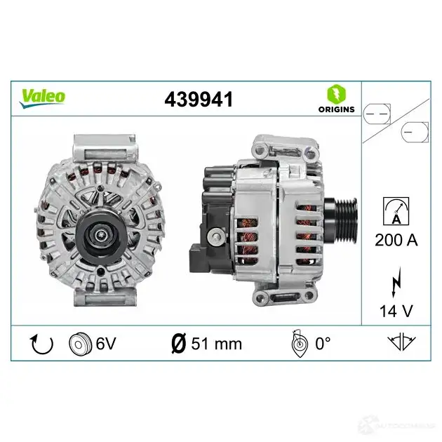 Генератор VALEO 1199252514 3276424399410 AV UFLLX 439941 изображение 3